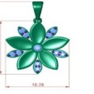 Alani Flower Design Diamond Pendant